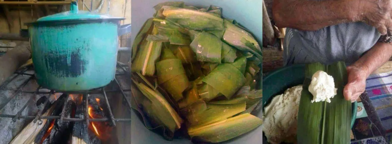  Elaboración de tamalitos por Marcelina. Fotografías de Ángel Alcor. 